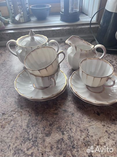 Сервиз чайный фафоровый (костяной)