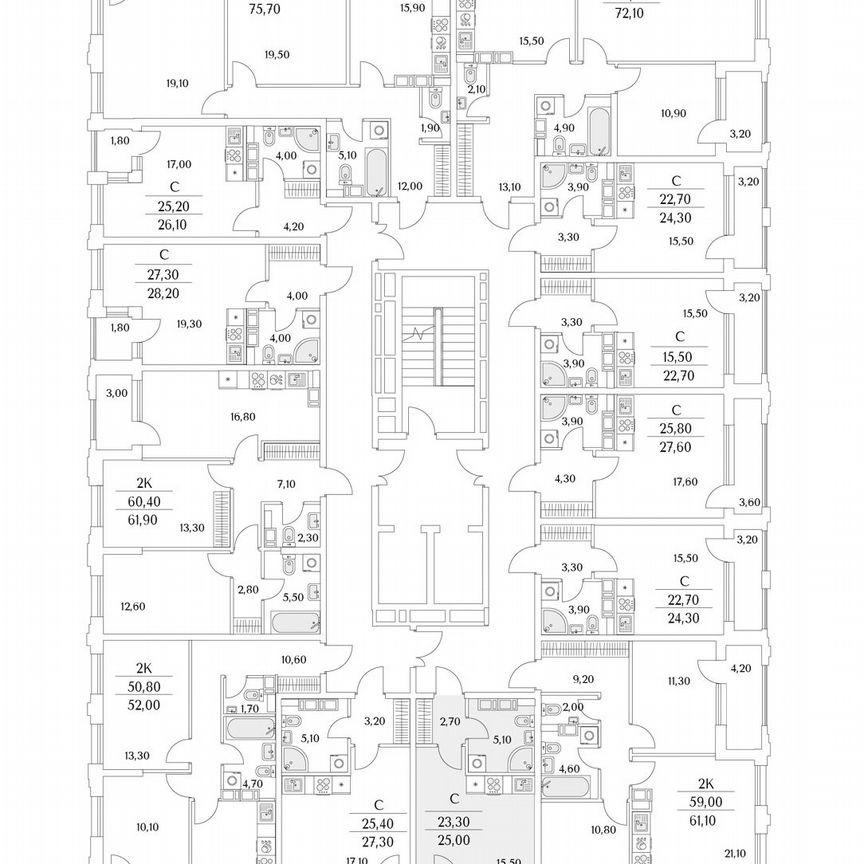 Квартира-студия, 25 м², 8/13 эт.