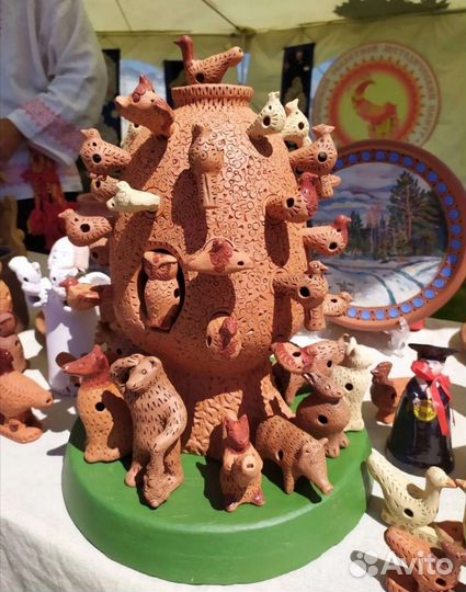 Унечская народная глиняная игрушка-свистулька