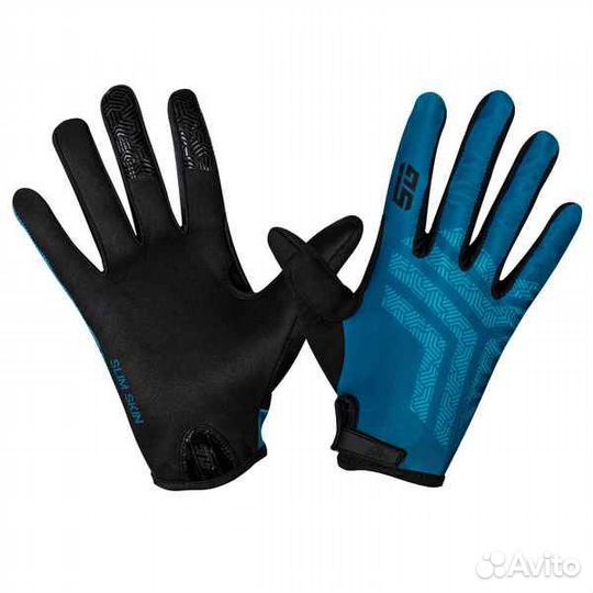 Велоперчатки полноразмерные STG Slim Skin, размер S, синий