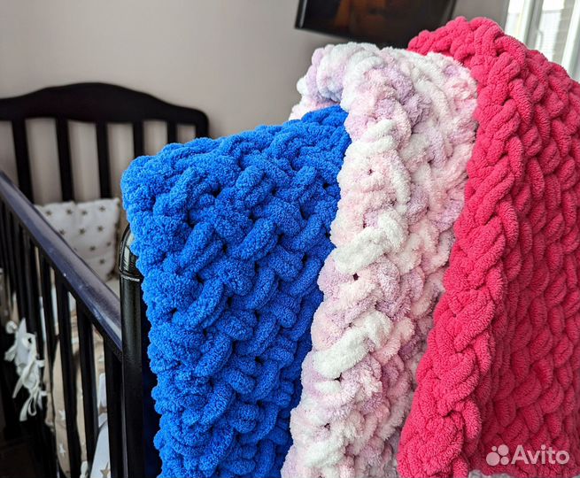 Плед детский, ручной работы 85*85