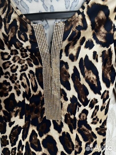 Платье женское леопардовое