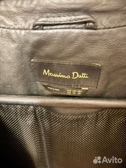 Кожаная куртка Massimo Dutti XS