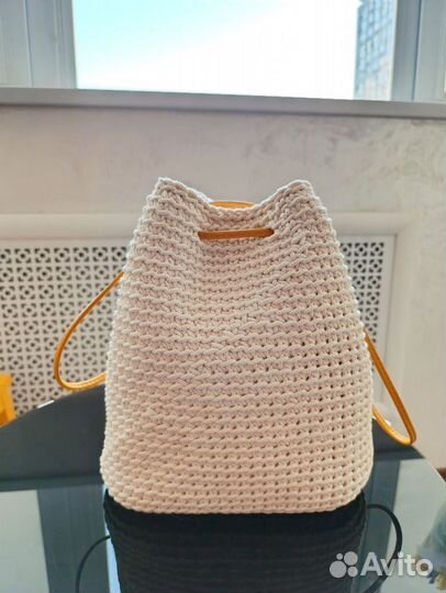 Сумка торба ручной работы из хлопчатого шнура