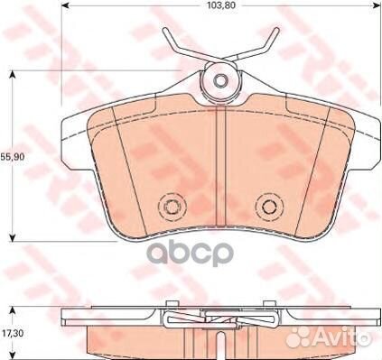 К-т дисков. тормоз. колодок GDB1828 TRW