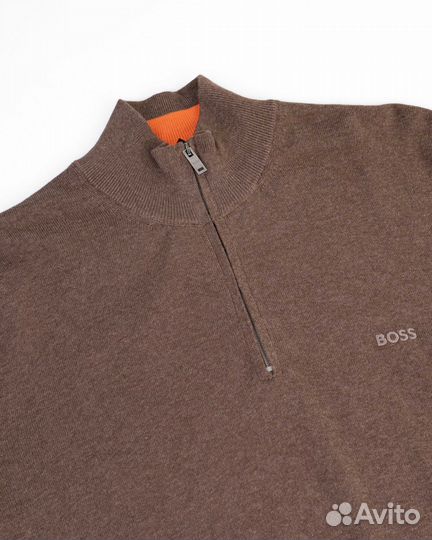 Свитер мужской Hugo Boss (большой размер) (140-А318) (xxxl, Коричневый)