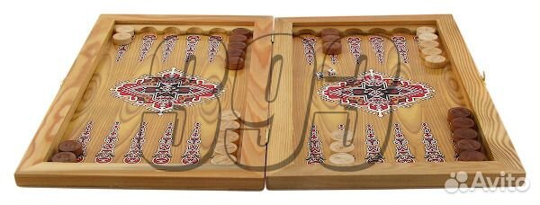 Нарды, шашки Беркут на светлом (средние) (11764)