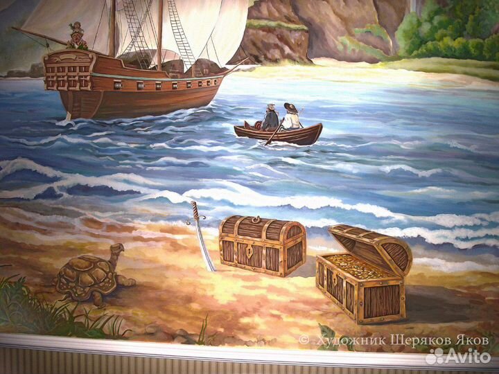 Художественная роспись стен, барельеф