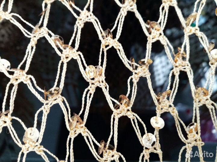 Платок для танца живота желтый с пайетками