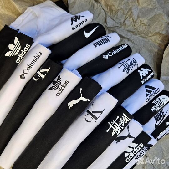 Футболки малый опт TNF черн 48