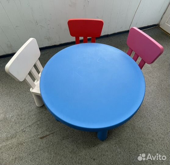 Стол и стулья IKEA Mammut