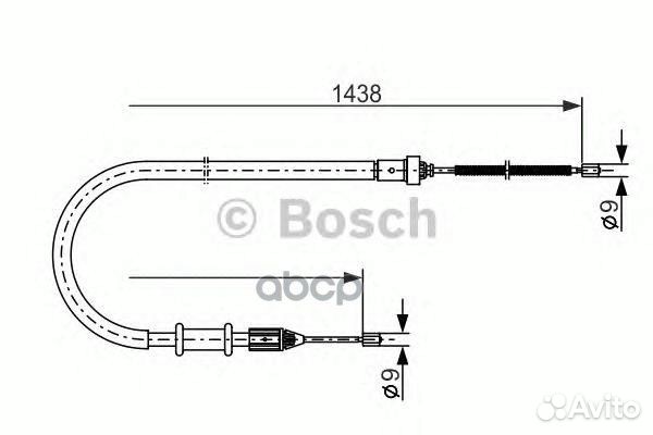 1 987 477 634 трос ручника л. Renault Kangoo al
