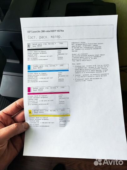 Мфу лазерный цветной hp LaserJet pro 200 (m276n)