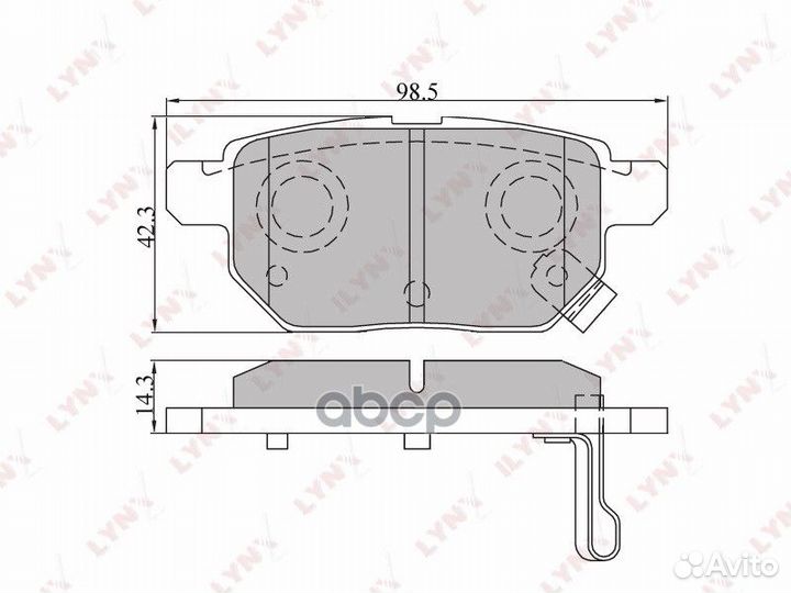 Колодки тормозные дисковые зад BD7543 lynxauto