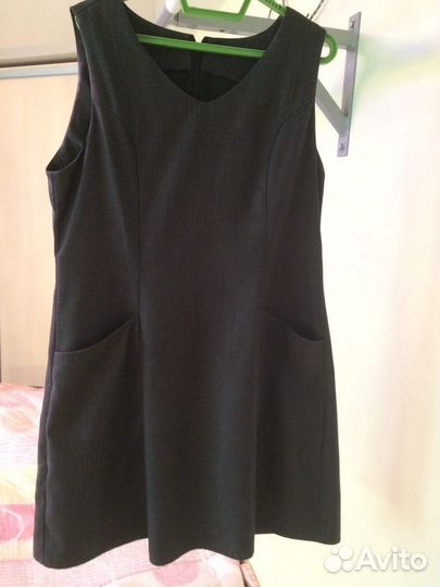 Школьный сарафан серый