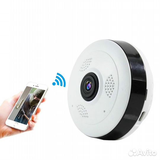 4Мр Панорамная IP Видео камера Wifi Рыбий глаз 2К