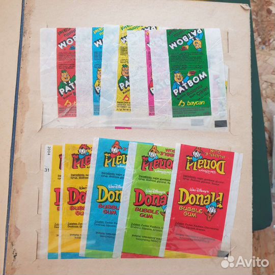 Вкладыши от жвачек
