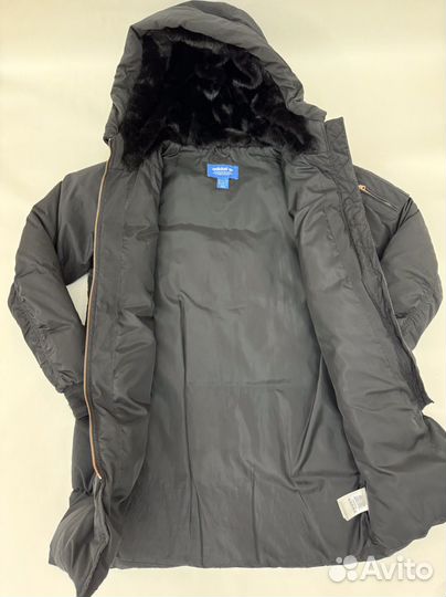 Пуховик Adidas бомбер Оригинал длинный женский