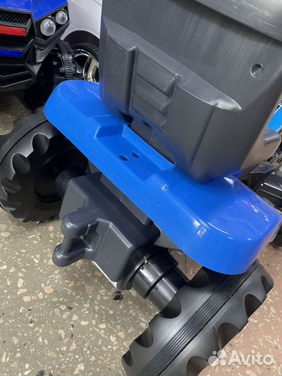 Синий трактор велосипед каталка педальная