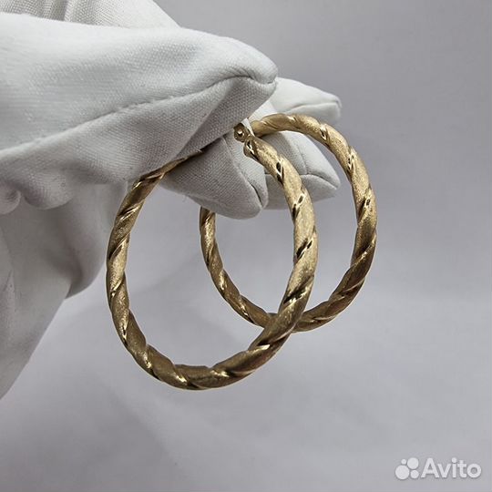 Серьги кольца из золота 585