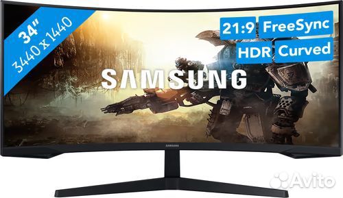 Монитор samsung odyssey g5 34 3440x1440, 165гц