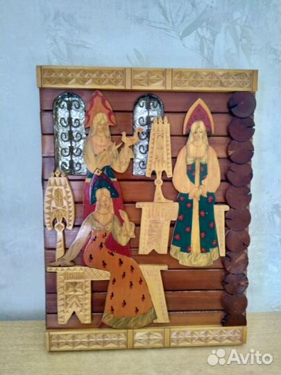 Резные картины из дерева