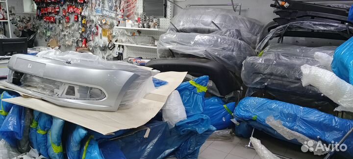 Бампер передний Logan 2009-15 светлый базальт