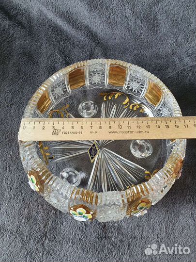 Набор фужеров и салатник из кристалайта, Чехия