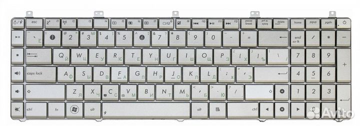 Клавиатура asus X7DS серебристая, OEM