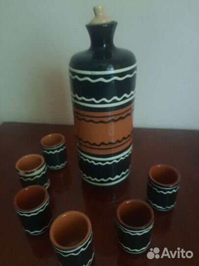 Графин со стаканами керамика СССР