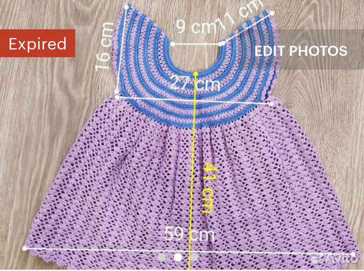 Вязаное платье на девочку, платье для малышки