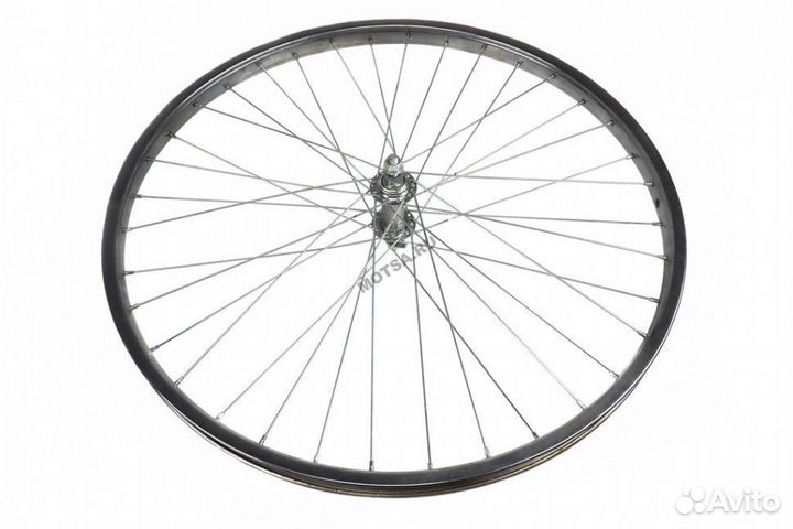 Обод 26 (хром) передний в сборе с втулкой