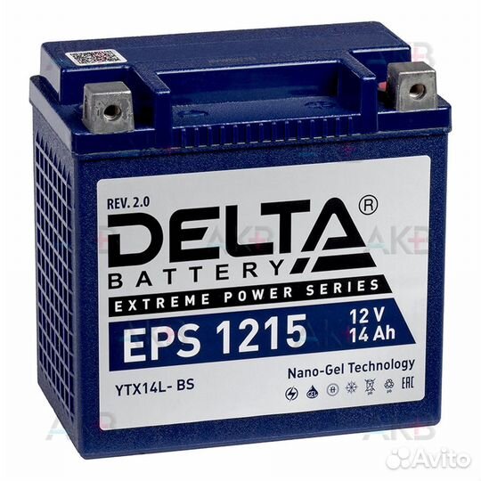 Аккумулятор для мотоцикла Delta 1215 15Ач 220А (14