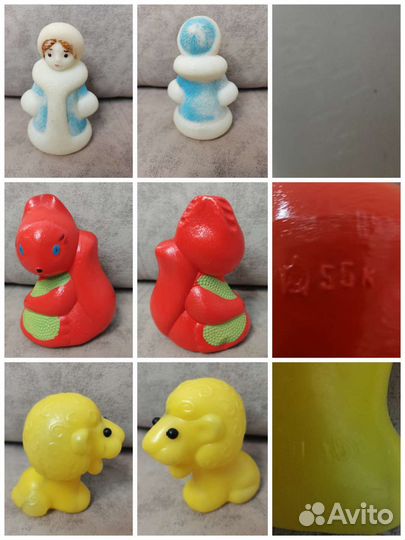 Игрушки пластиковые ссср,фигурки полистон,корзинка