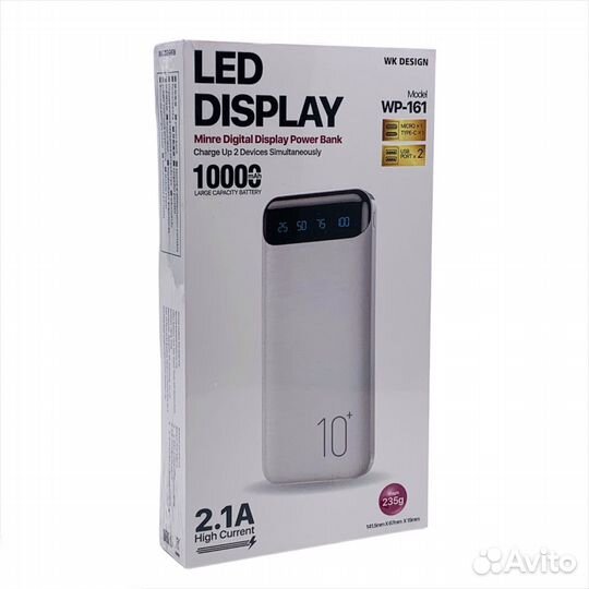 Power bank wekome WP-161 10000mAh 2.1A White