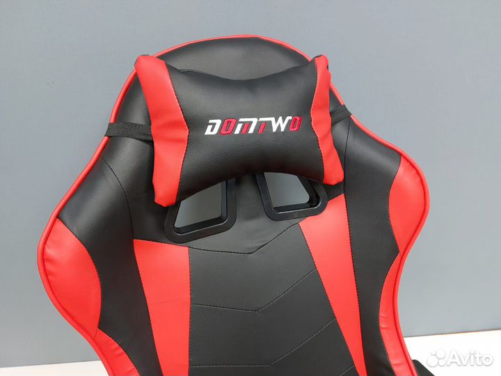 Компьютерное кресло красного цвета с массажем