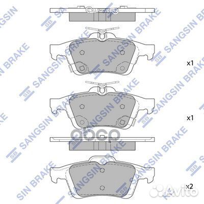 Колодки тормозные ford focus II/III/mazda 3/OPE