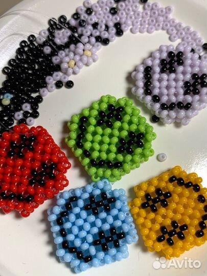 Колье из бисера и натурального жемчуга