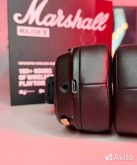 Наушники Marshall Major 4/5 (Черные/Коричневые) +