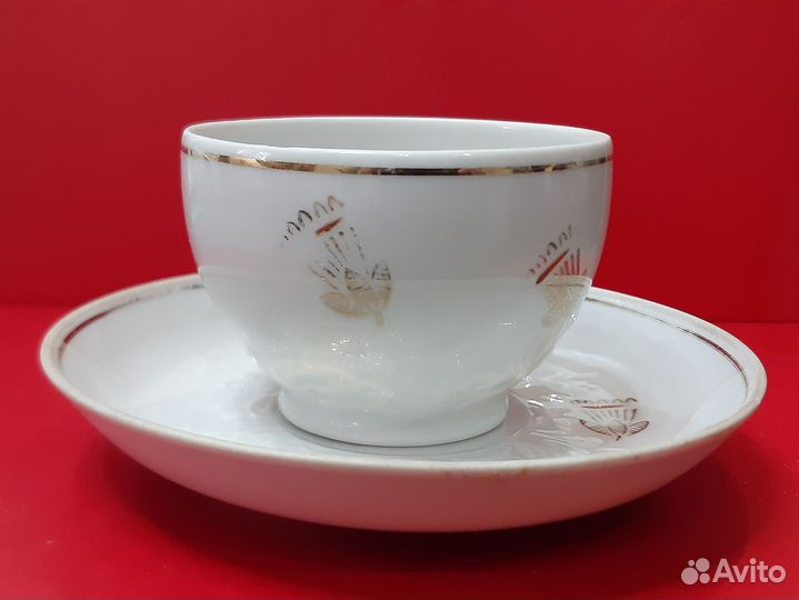 Фарфоровая чайная пара. Вербилки. 1950-е г