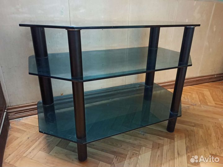 Стеклянная тумба под тв бу