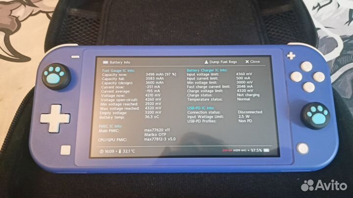 Nintendo Switch Lite прошитая 32+128gb