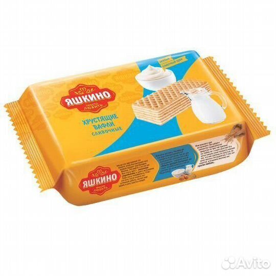 Вафли Яшкино сливочные 200г кдв Яшкино