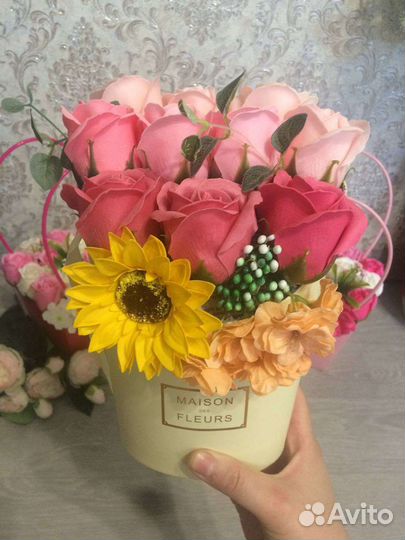 Букет из мыльных роз в наличии