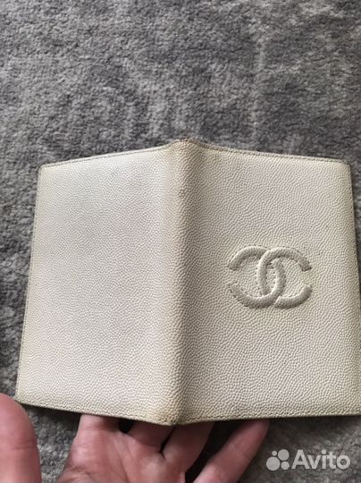 Chanel обложка на passport кожа