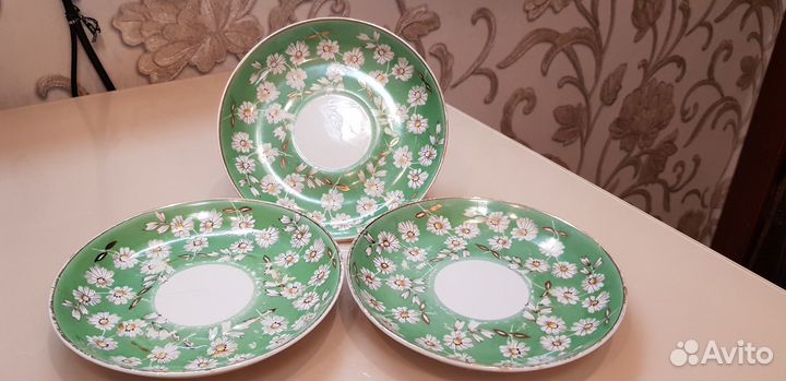 Фарфор СССР Чайные блюдца. Завод Песочное 1960 год