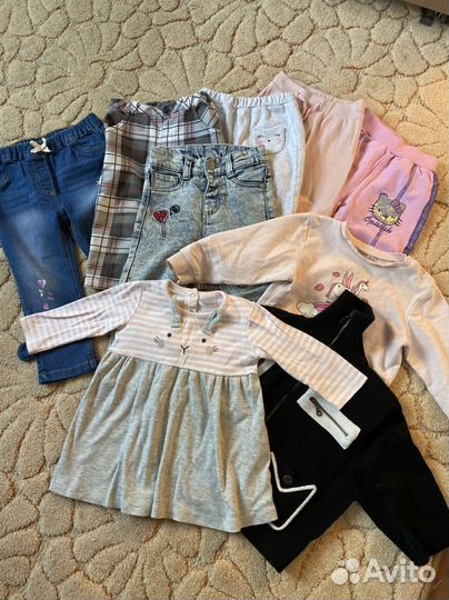 Вещи пакетом на девочку 80-86