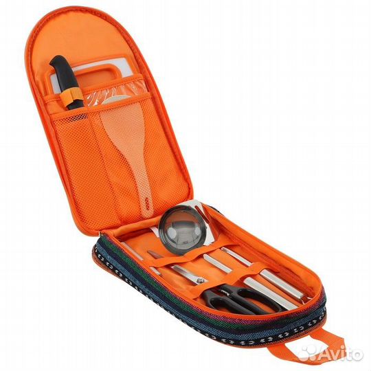 Набор для пикника: доска, 2 лопатки, ножницы, поло