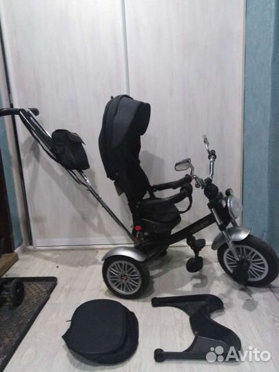 Велосипед бу детский чопер с родительской ручкой