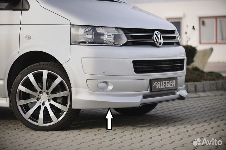 VW T5 GP 09-15 Спойлер переднего бампера Rieger